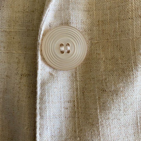 Vintage Sag Harbor Cream Linen-Blend Blazer Women’s 4P - Picture 7 of 12